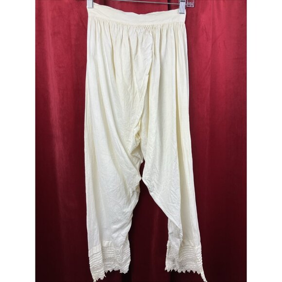 Antique Mid - Late Victorian Bloomer pantalettes white cotton C 1870 - 1890 - Picture 2 of 6